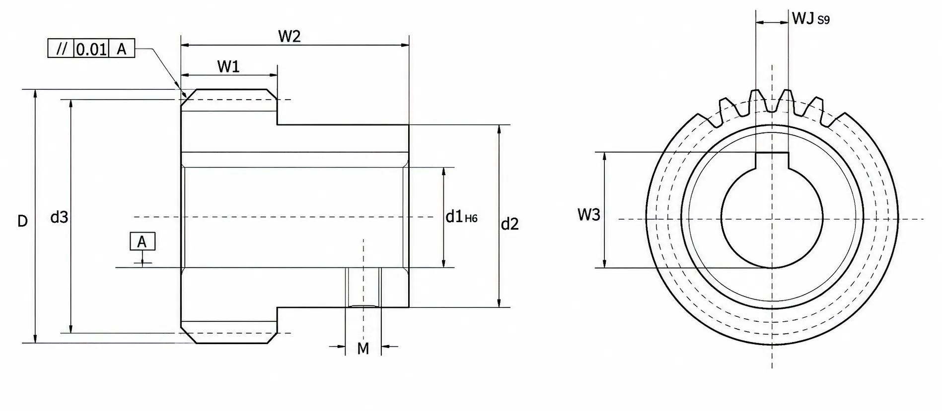 Ground Helical Gear Module 1.5 DIN6 Grade 5