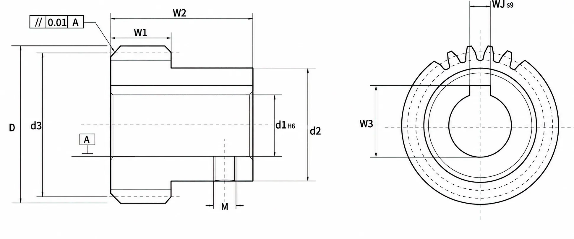 Ground Helical Gear